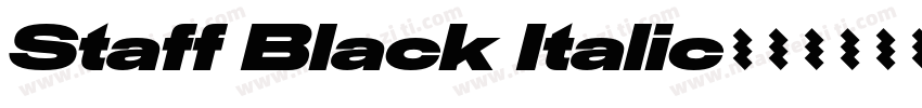Staff Black Italic字体转换